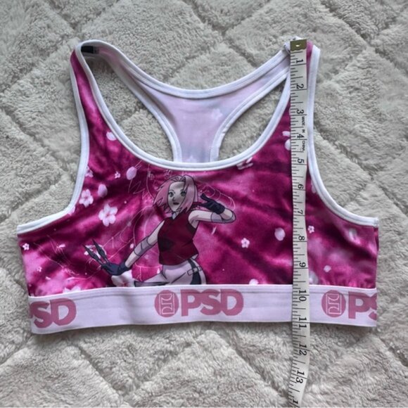 PSD | Womens Naruto Sakura Impact Sports Bra Pink | Size Large - Picture 8 of 8